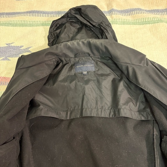 Banana Republic Womens Small Water Resistant Fleece Lined Jacket Coat Rain Hood - Picture 8 of 13